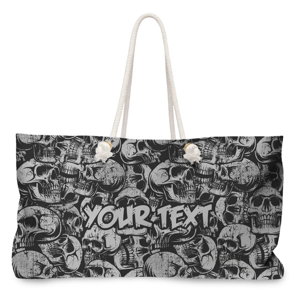 Custom Skulls Large Tote Bag with Rope Handles (Personalized)