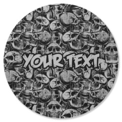 Skulls Round Rubber Backed Coaster (Personalized)