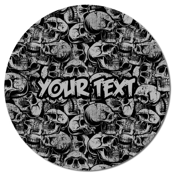 Skulls Round Fridge Magnet - FRONT