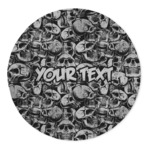Skulls 5' Round Indoor Area Rug (Personalized)