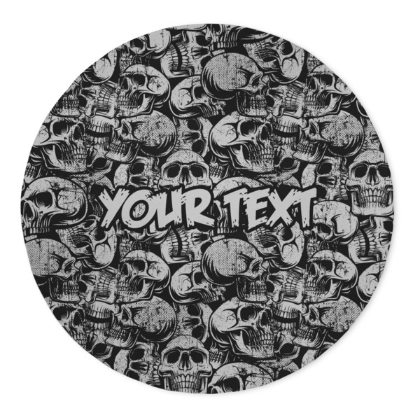 Custom Skulls 5' Round Indoor Area Rug (Personalized)