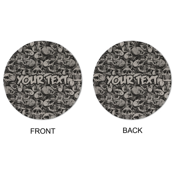 Skulls Round Linen Placemats - APPROVAL (double sided)