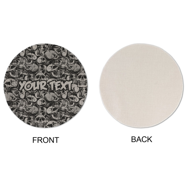 Skulls Round Linen Placemats - APPROVAL (single sided)