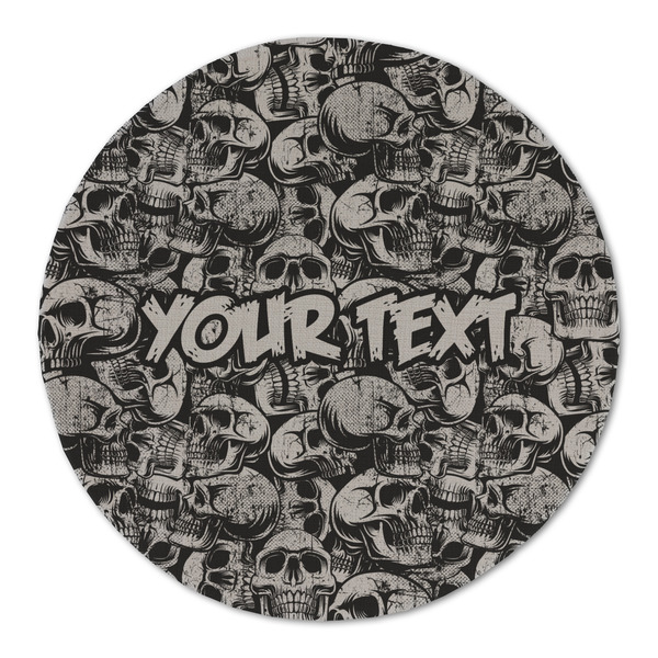 Skulls Round Linen Placemats - FRONT (Double Sided)