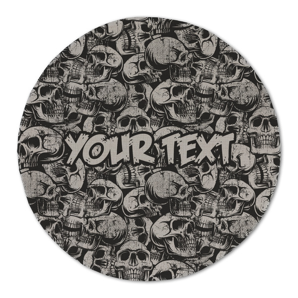 Custom Skulls Round Linen Placemat (Personalized)