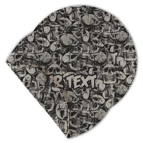 Skulls Round Linen Placemats - MAIN (Double-Sided)