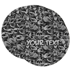 Skulls Round Paper Coasters w/ Name or Text