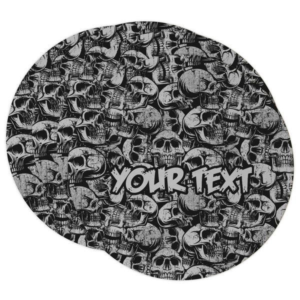 Custom Skulls Round Paper Coasters w/ Name or Text