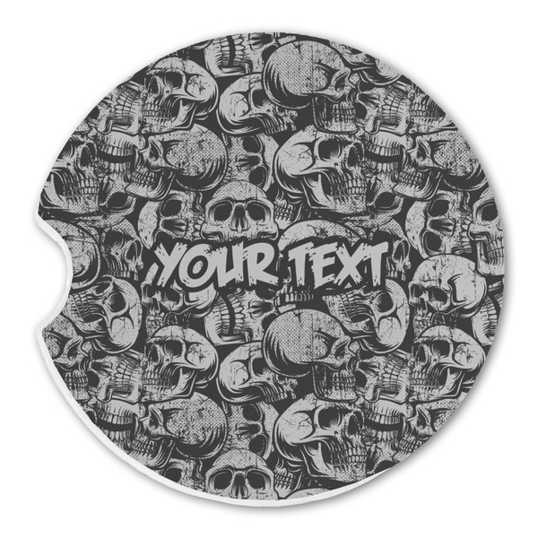 Custom Skulls Sandstone Car Coaster - Single (Personalized)