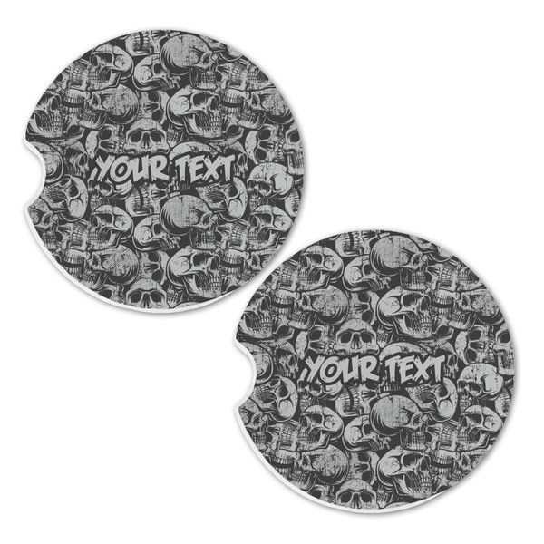 Skulls Sandstone Car Coasters - Set of 2