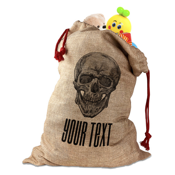 Skulls Santa Bag - Front (stuffed w toys) PARENT