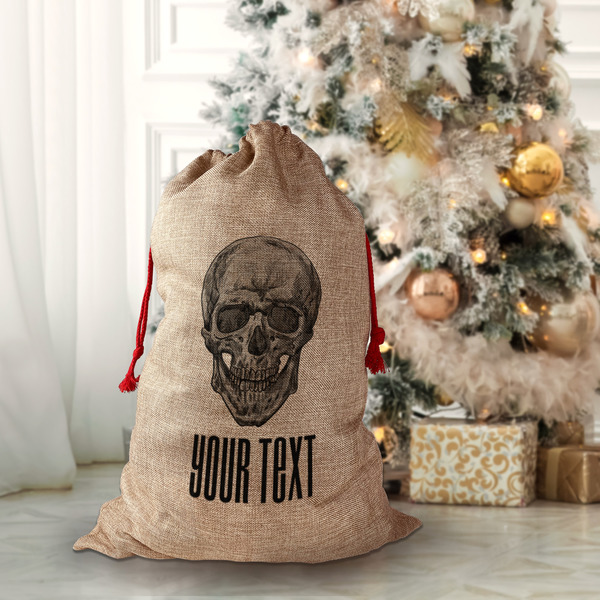 Skulls Santa Bag - Front (stuffed)