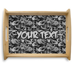 Skulls Natural Wooden Tray - Large (Personalized)
