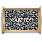 Skulls Natural Wooden Tray - Small (Personalized)