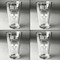 Skulls Set of Four Engraved Beer Glasses - Individual View