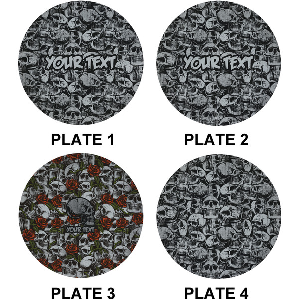 Skulls Set of Lunch / Dinner Plates (Approval)