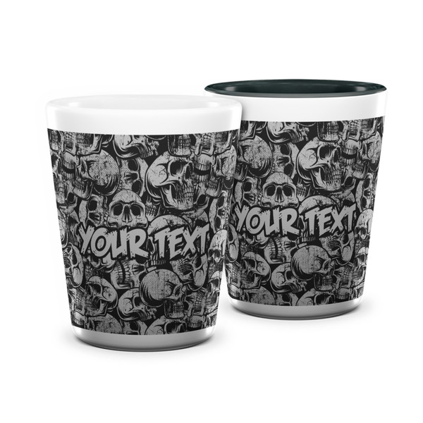 Custom Skulls Ceramic Shot Glass - 1.5 oz (Personalized)