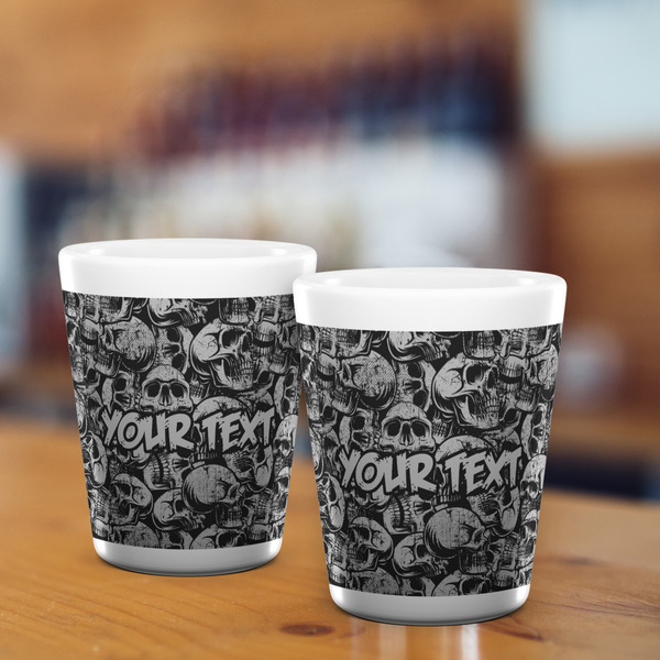 Skulls Shot Glass - White - LIFESTYLE