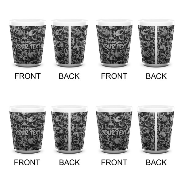 Skulls Shot Glass - White - Set of 4 - APPROVAL