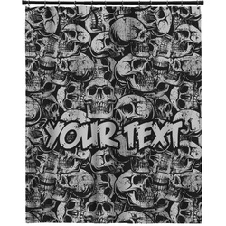 Skulls Extra Long Shower Curtain - 70"x84" (Personalized)