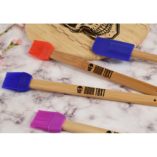Skulls Silicone Brush - Blue - Lifestyle