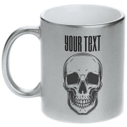 Skulls Metallic Silver Mug (Personalized)
