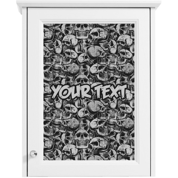 Skulls Single White Cabinet Decal