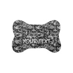 Skulls Bone Shaped Dog Food Mat (Small) (Personalized)