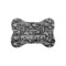 Skulls Bone Shaped Dog Food Mat (Small) (Personalized)