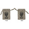 Skulls Small Burlap Gift Bag - Front & Back (Personalized)