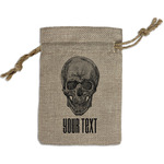 Skulls Small Burlap Gift Bag - Front (Personalized)