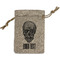 Skulls Small Burlap Gift Bag - Front