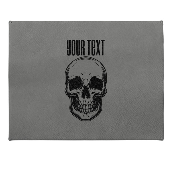 Skulls Small Engraved Gift Box with Leather Lid - Approval