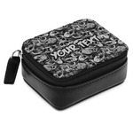 Skulls Small Leatherette Travel Pill Case (Personalized)