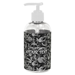 Skulls Plastic Soap / Lotion Dispenser (8 oz - Small - White) (Personalized)