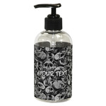 Skulls Plastic Soap / Lotion Dispenser (8 oz - Small - Black) (Personalized)