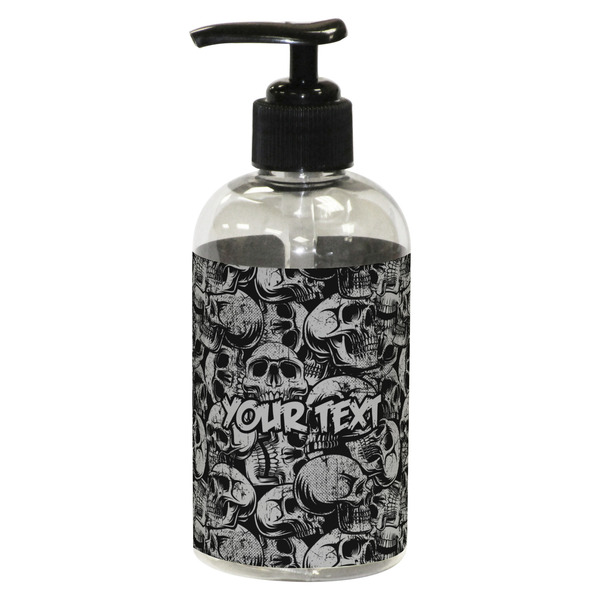 Custom Skulls Plastic Soap / Lotion Dispenser (8 oz - Small - Black) (Personalized)