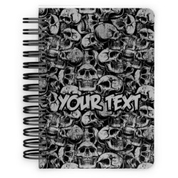 Skulls Spiral Notebook - 5x7 w/ Name or Text