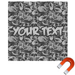Skulls Square Car Magnet - 6" (Personalized)
