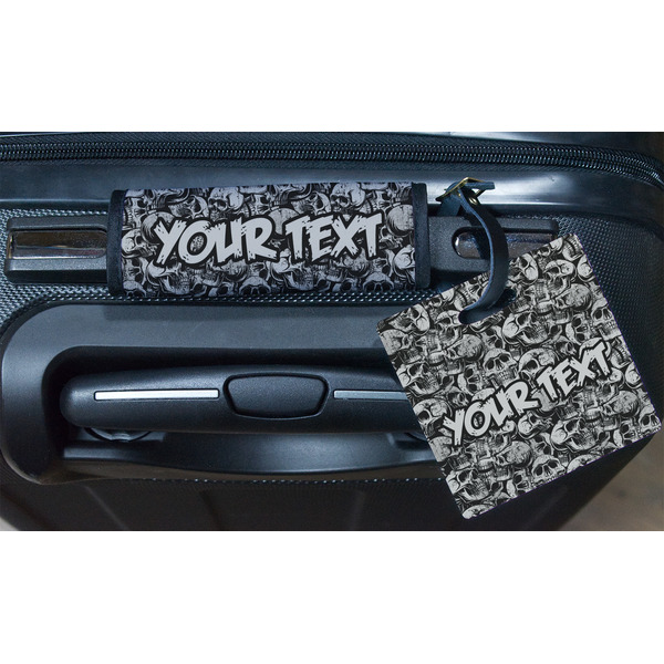 Skulls Square Luggage Tag & Handle Wrap - In Context