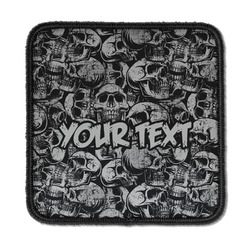 Skulls Iron On Square Patch w/ Name or Text