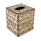Skulls Square Tissue Box Covers - Wood - Front