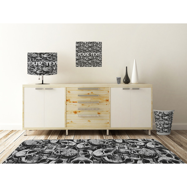 Skulls Square Wall Decal Wooden Desk
