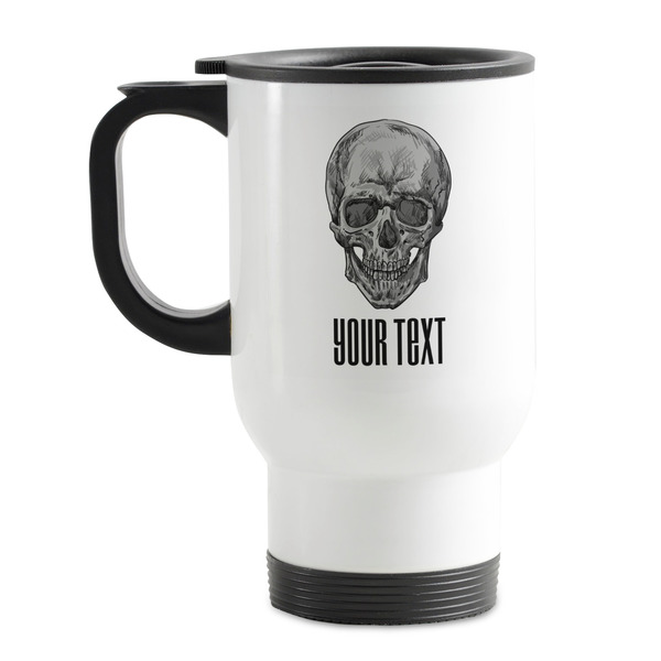 Custom Skulls Stainless Steel Travel Mug with Handle
