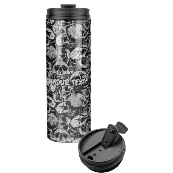 Custom Skulls Stainless Steel Skinny Tumbler (Personalized)
