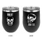 Skulls Stainless Wine Tumblers - Black - Double Sided - Approval