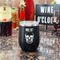 Skulls Stainless Wine Tumblers - Black - Double Sided - In Context