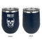 Skulls Stainless Wine Tumblers - Navy - Single Sided - Approval