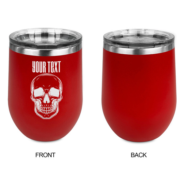 Skulls Stainless Wine Tumblers - Red - Single Sided - Approval