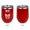 Skulls Stainless Wine Tumblers - Red - Single Sided - Approval